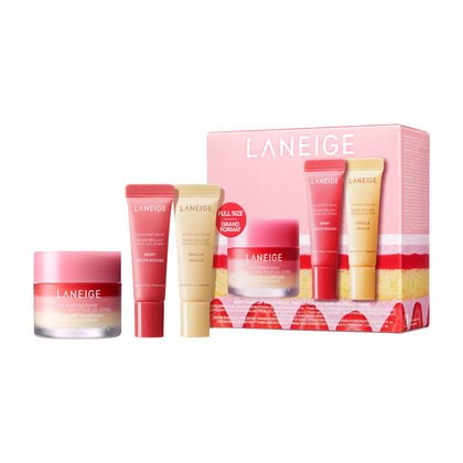Trio LANEIGE Berry Sweet Lip Set comprenant le masque à lèvres et les baumes