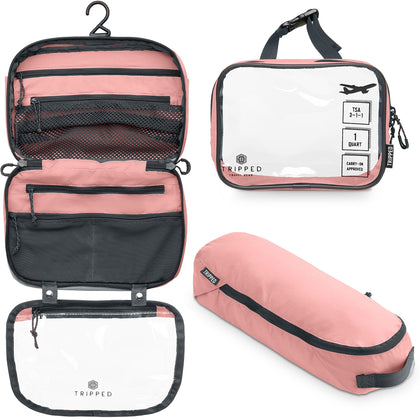 TRIPPED Trousse de Toilette 3 pièces set en nylon noir