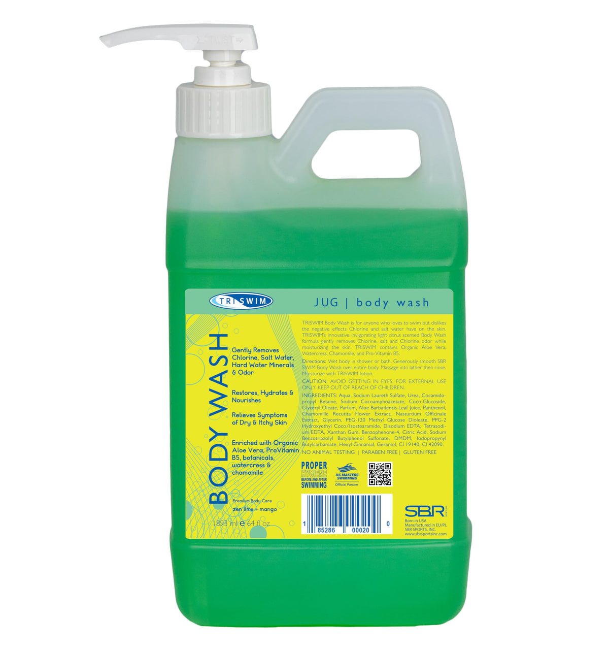 TRISWIM Gel Douche Éliminateur de Chlore 64oz avec pompe