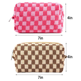 Trousse à crayons à carreaux ZLFSRQ en couleur rose sur fond blanc