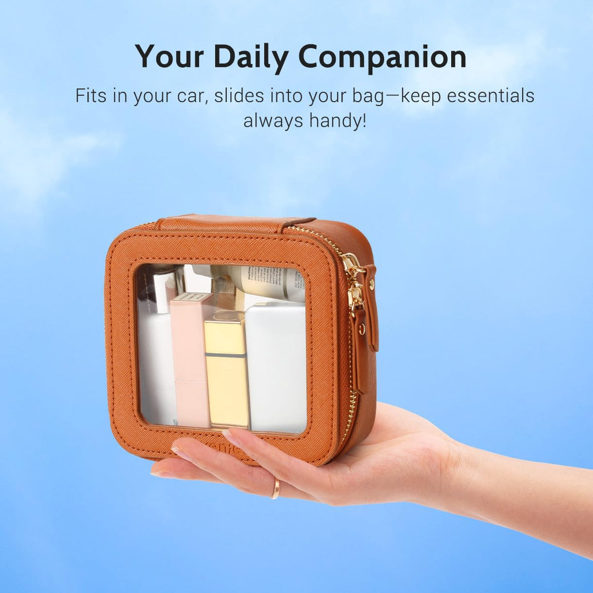 Trousse Aveniee avec accessoires de beauté à l'intérieur