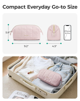 Trousse BAGSMART chocolat avec pinceaux de maquillage