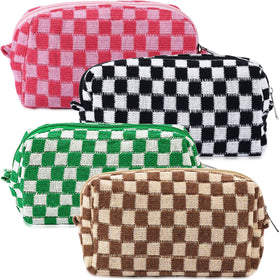 Trousse de maquillage à carreaux ZLFSRQ vue de face, couleur verte