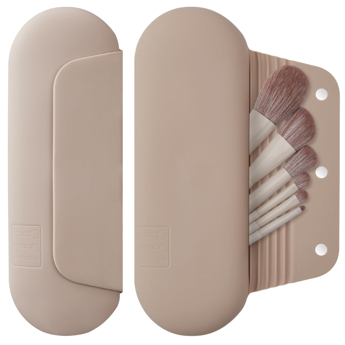 Trousse de maquillage AGIKET en silicone souple vue de face