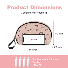 Trousse de maquillage AmBealla ouverte montrant le compartiment pour pinceaux