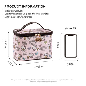 Trousse de maquillage AmBealla rose fermée avec fermetures éclair