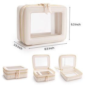 Trousse de maquillage Aveniee ouverte montrant son double compartiment