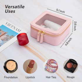 Trousse de maquillage Aveniee rose avec cosmétiques à l'intérieur