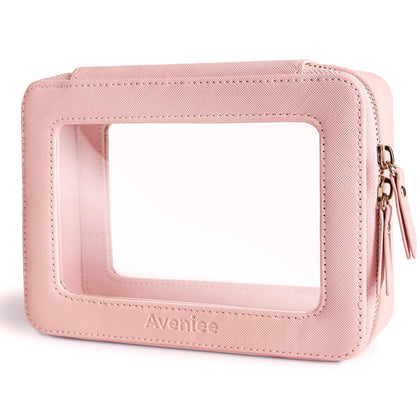 Trousse de maquillage Aveniee rose vue de face avec design élégant