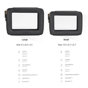 Trousse de maquillage Aveniee transparente modèle mini vue avant
