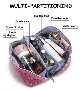 Trousse de maquillage BOYATU avec accessoires de beauté à l'intérieur