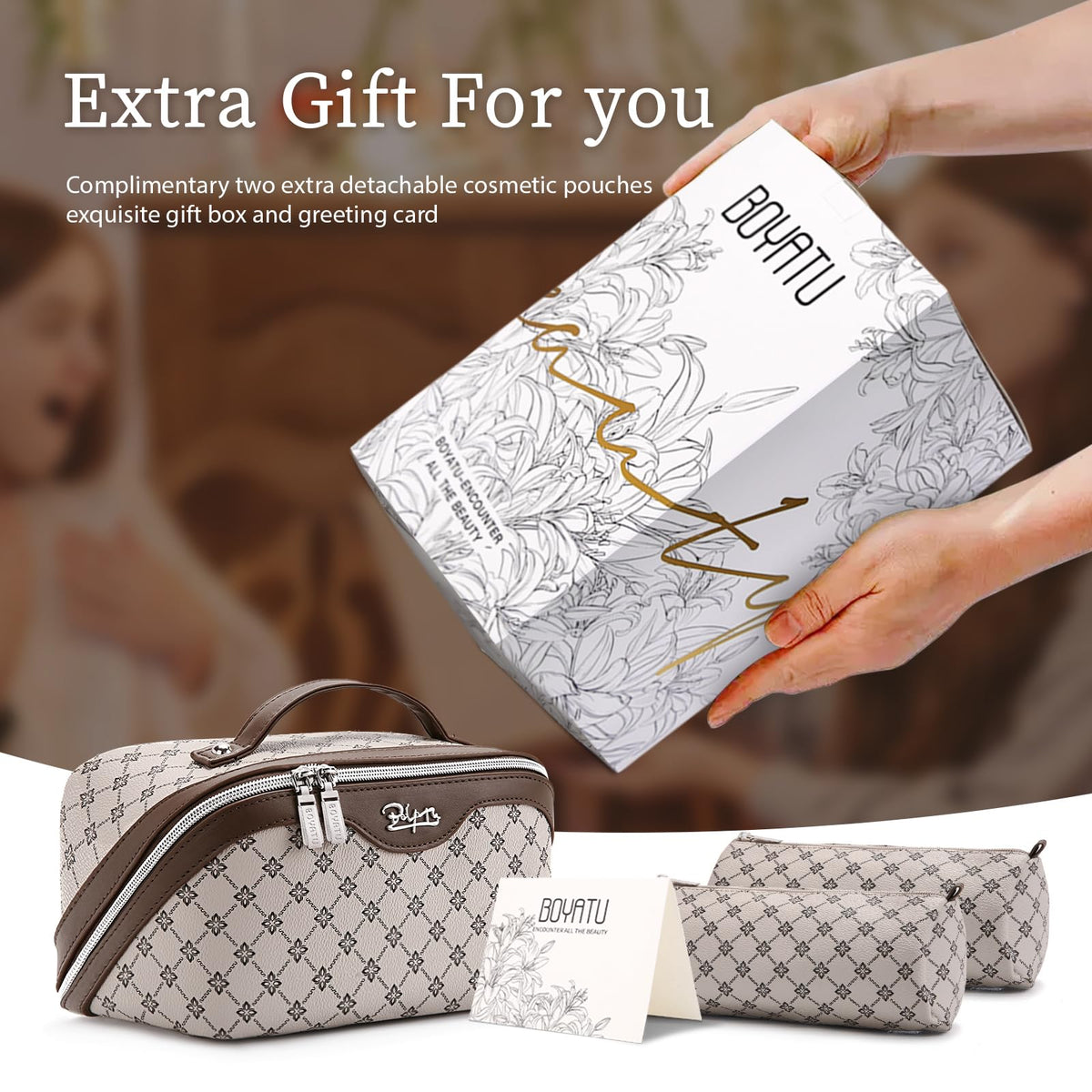 Trousse de maquillage BOYATU avec produits de beauté