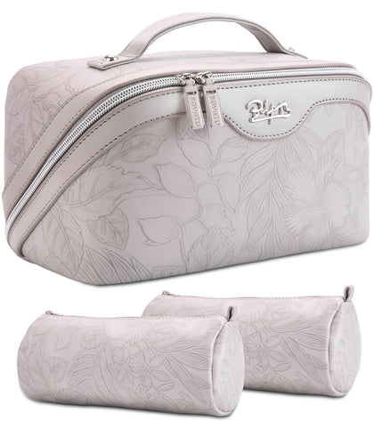 Trousse de maquillage BOYATU de voyage en cuir PU avec motif floral