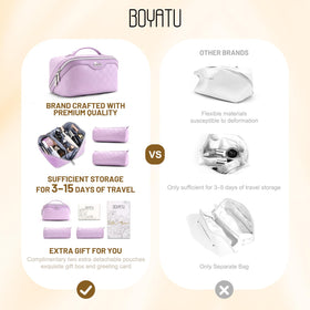 Trousse de maquillage BOYATU fermée vue de côté