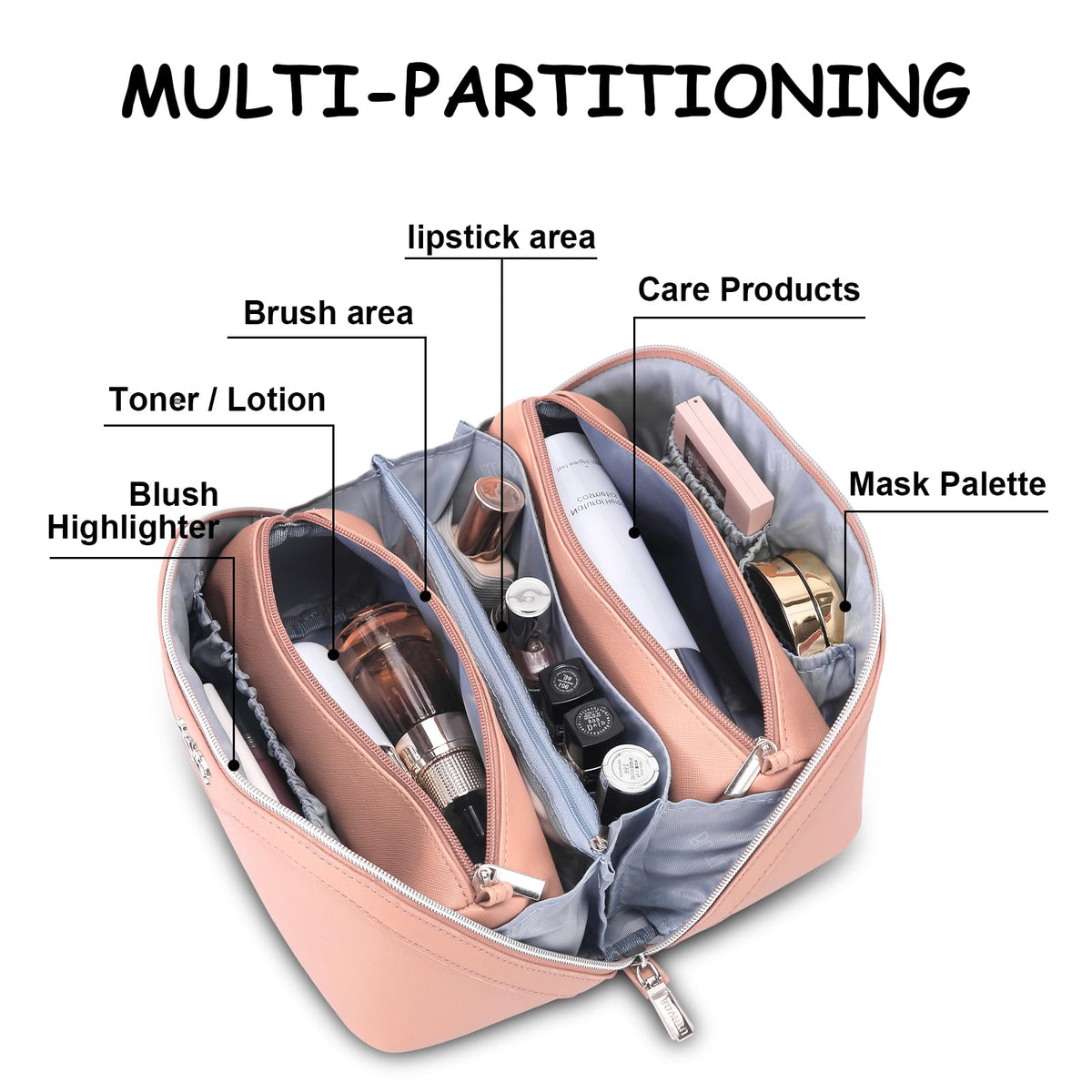 Trousse de maquillage BOYATU fermée, vue de côté