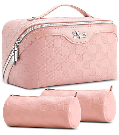 Trousse de maquillage BOYATU rose vue de face
