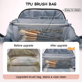 Trousse de maquillage BOYATU set de 3 avec motif floral
