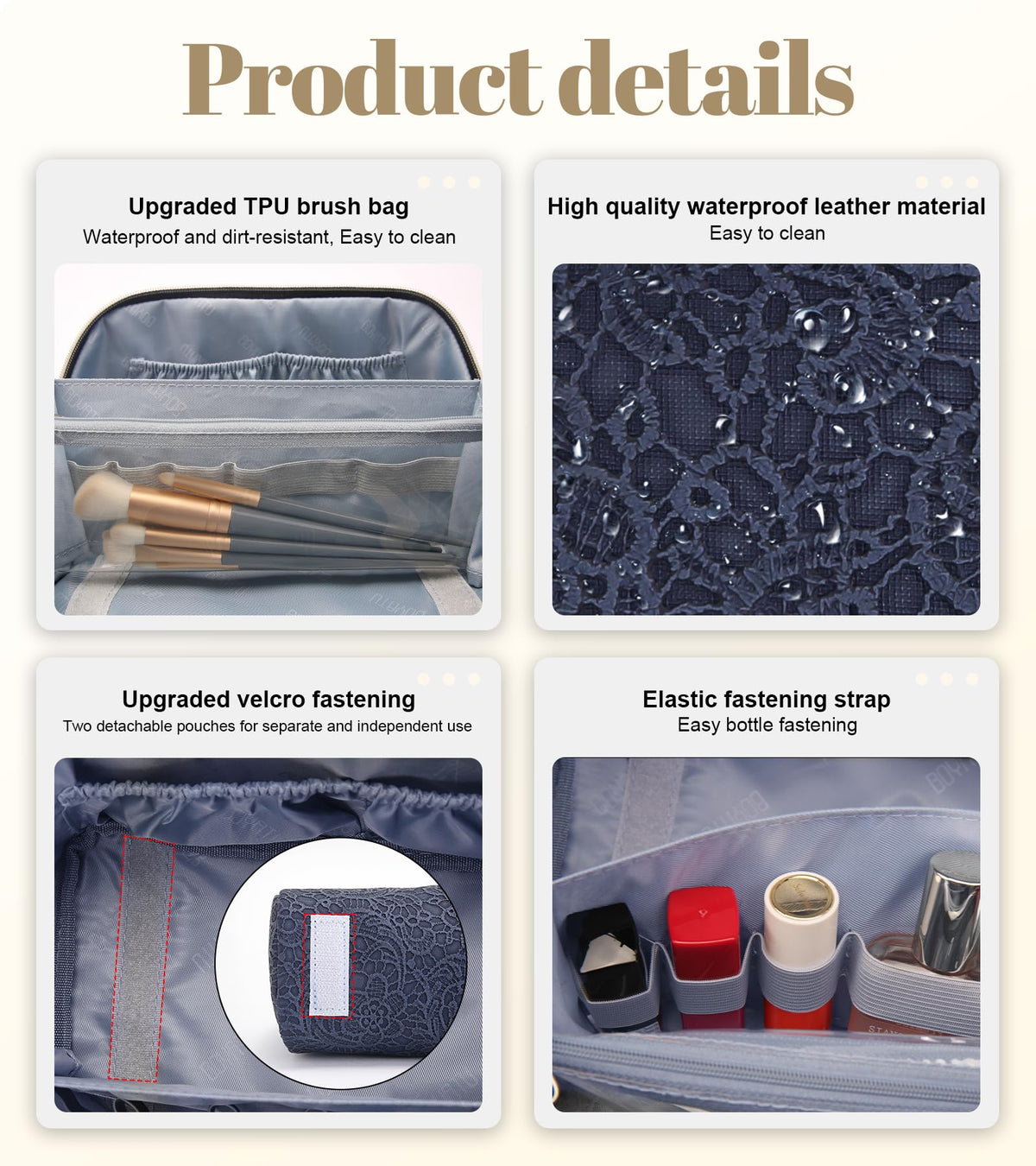 Trousse de maquillage BOYATU sur une coiffeuse