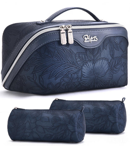 Trousse de maquillage BOYATU vue de face avec motif floral