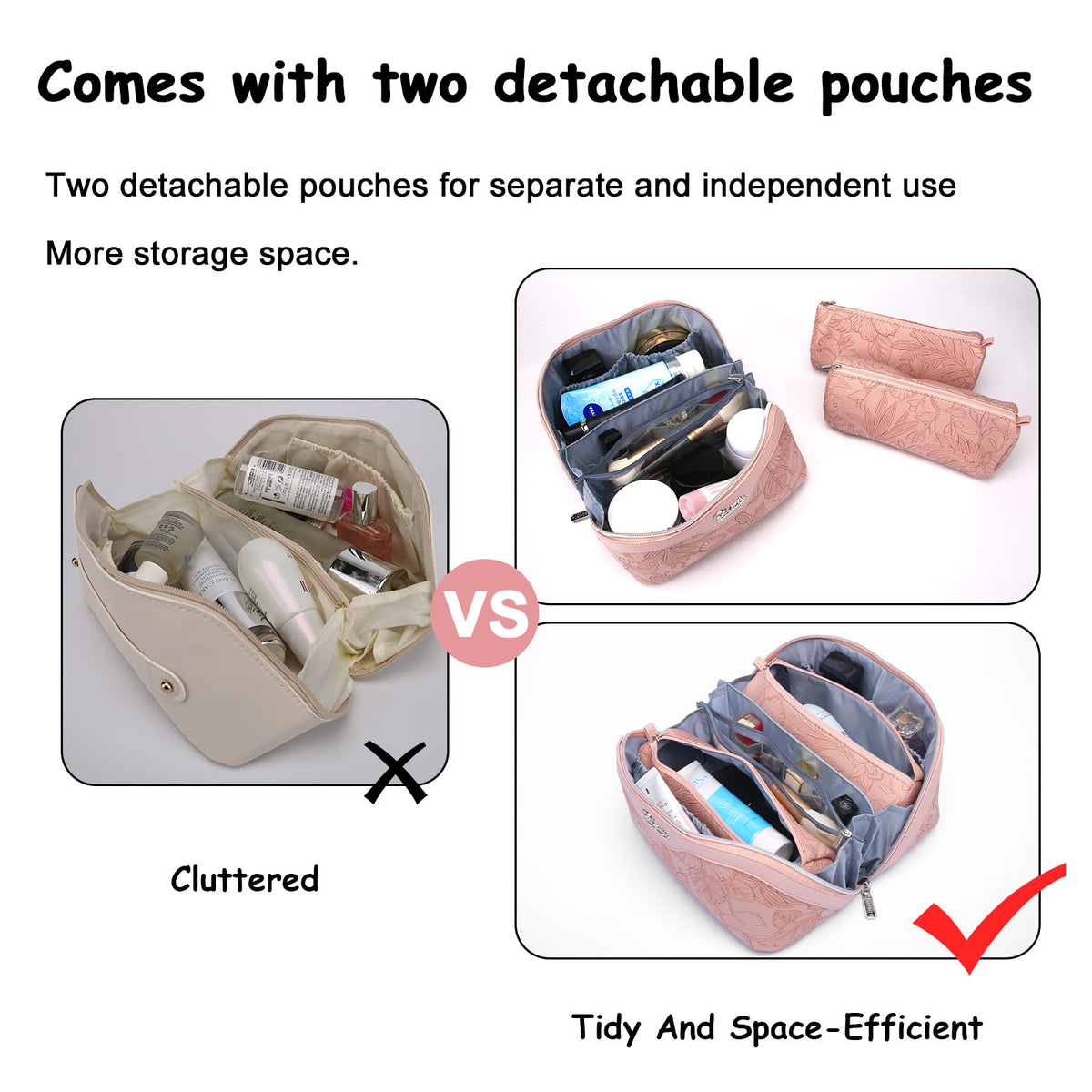 Trousse de maquillage BOYATU vue latérale avec poignée