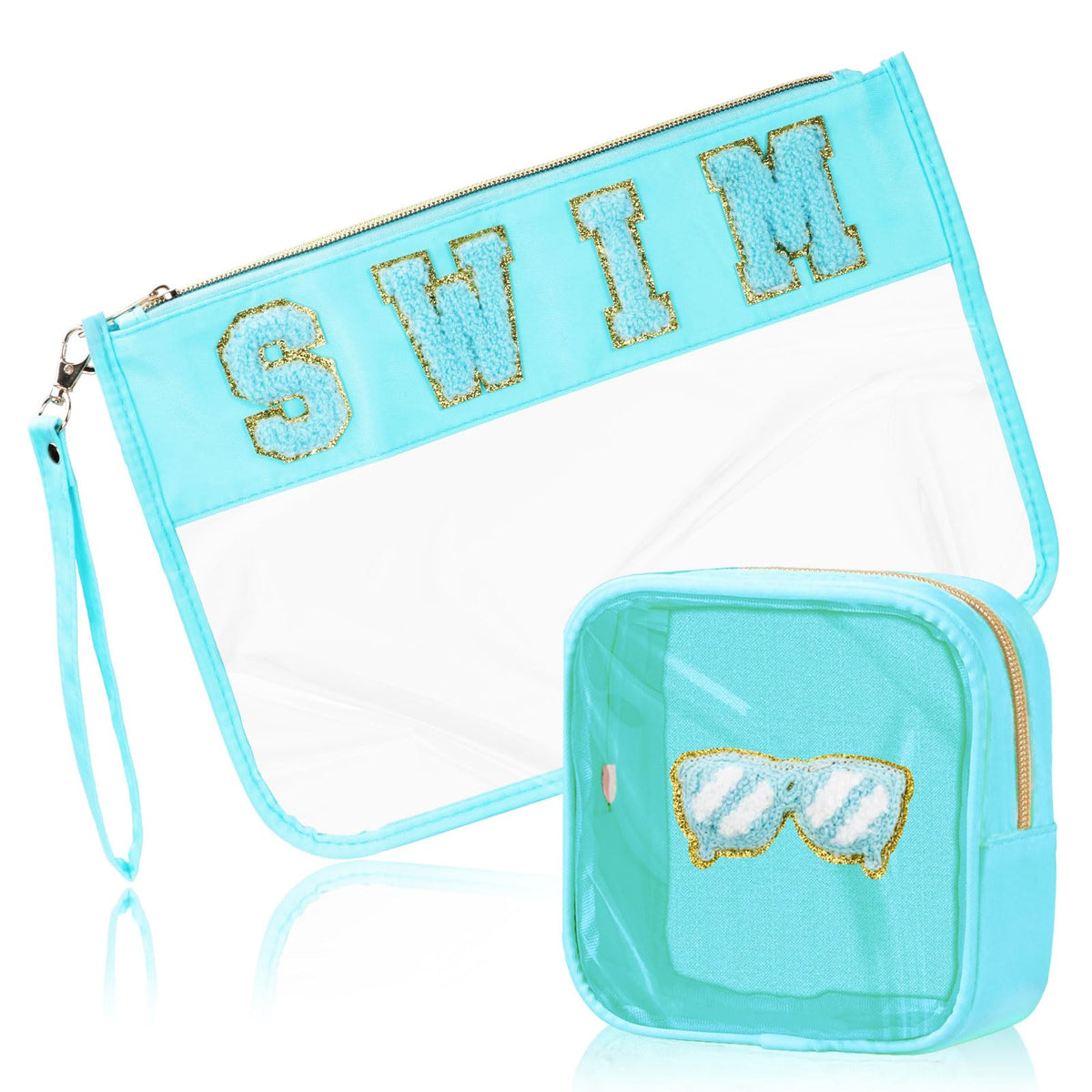 Trousse de maquillage BuyCard avec patches chenille vue de face