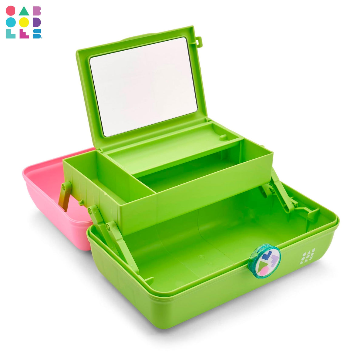 Trousse de maquillage Caboodles On-The-Go fermée avec le couvercle sécurisé