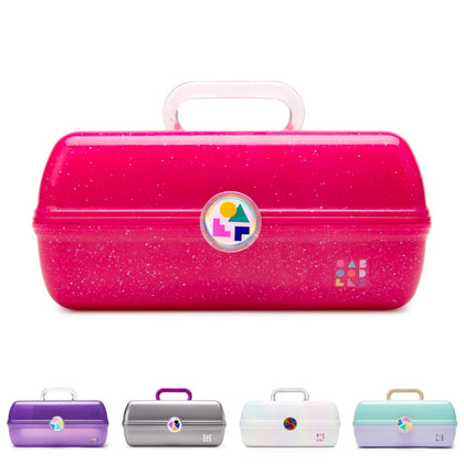 Trousse de Maquillage Caboodles On-The-Go Girl couleur rose pailleté vue avant