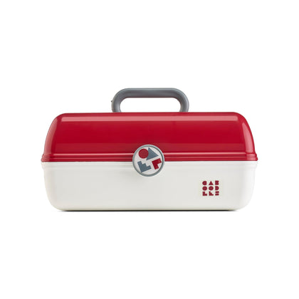 Trousse de maquillage Caboodles On-The-Go Girl rouge et blanc vue de face