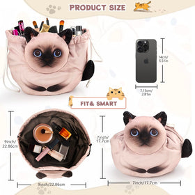 Trousse de maquillage cat lifestyle, posée sur une coiffeuse