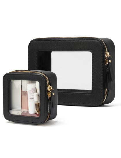 Trousse de maquillage claire Popvibe mini et moyenne, vue de face
