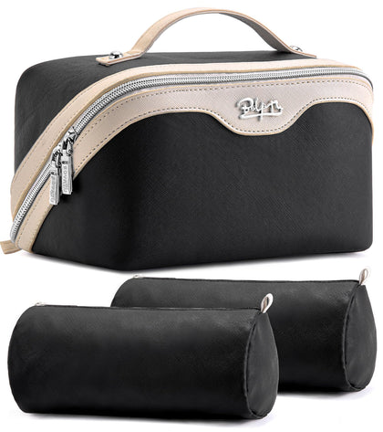 Trousse de maquillage de voyage BOYATU noire vue de face