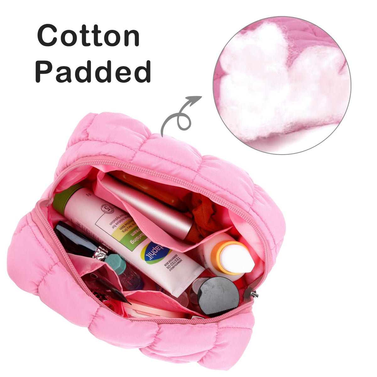 Trousse de Maquillage E-Tree à côté d'autres accessoires de beauté