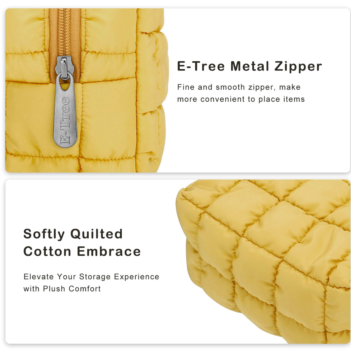 Trousse de maquillage E-Tree jaune avec échantillons de maquillage