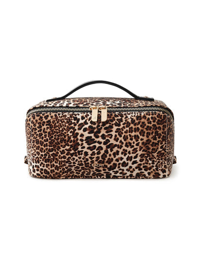 Trousse de maquillage EACHY au motif léopard vue de face