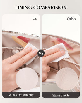Trousse de maquillage EACHY en cuir PU avec fermeture éclair