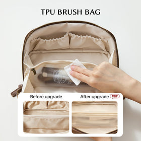 Trousse de maquillage EACHY ouverte avec pinceaux visibles