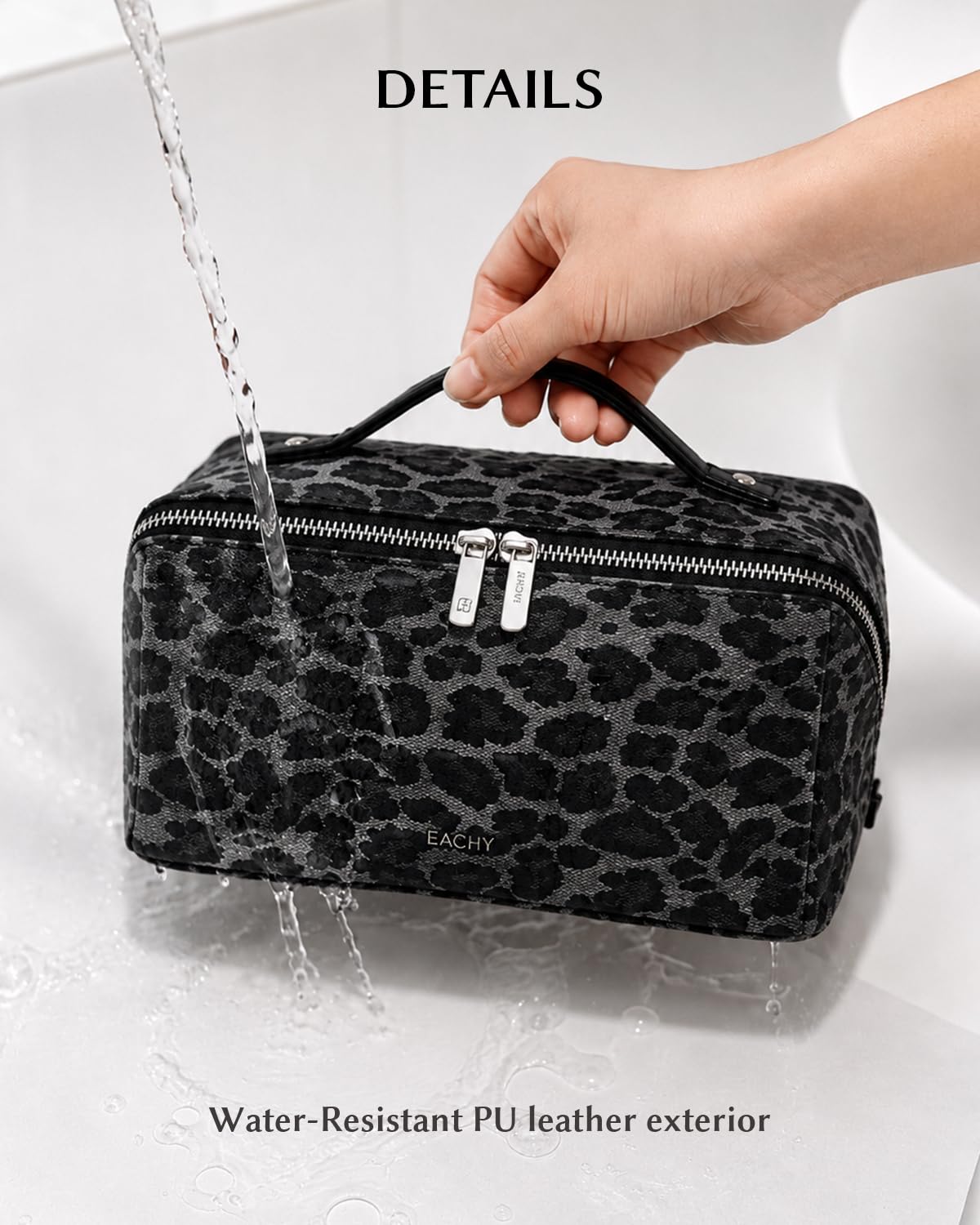 Trousse de maquillage EACHY ouverte montrant l'intérieur