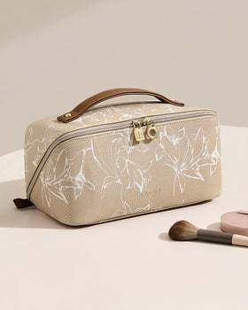 Trousse de maquillage EACHY vue de côté avec compartiments séparés