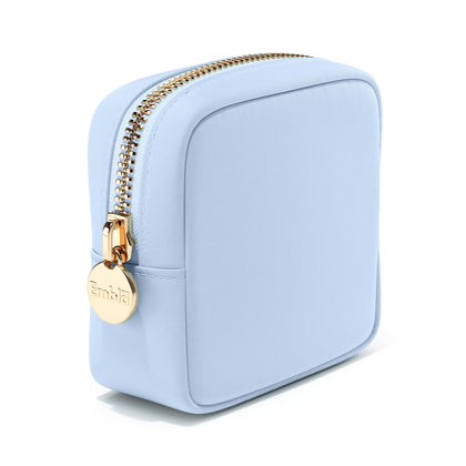 Trousse de maquillage Embla bleue avec fermeture éclair lisse