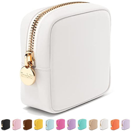 Trousse de maquillage Embla en nylon imperméable blanche vue avant