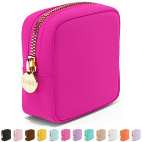 Trousse de maquillage Embla fuchsia vue avant avec fermeture éclair