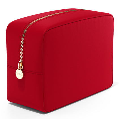 Trousse de maquillage Embla grande en nylon imperméable rouge vue de face