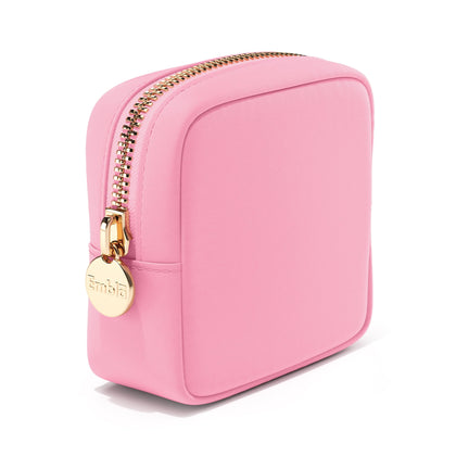 Trousse de maquillage Embla rose légère avec fermeture éclair