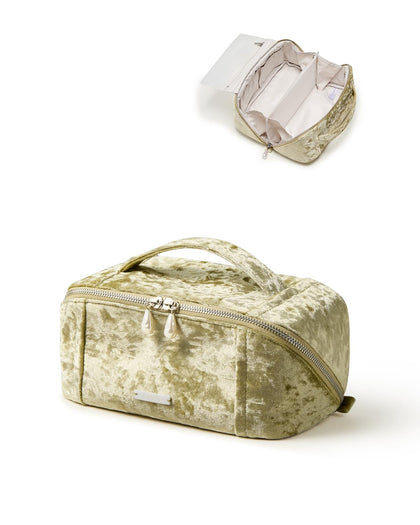 Trousse de maquillage en velours EACHY vue de face