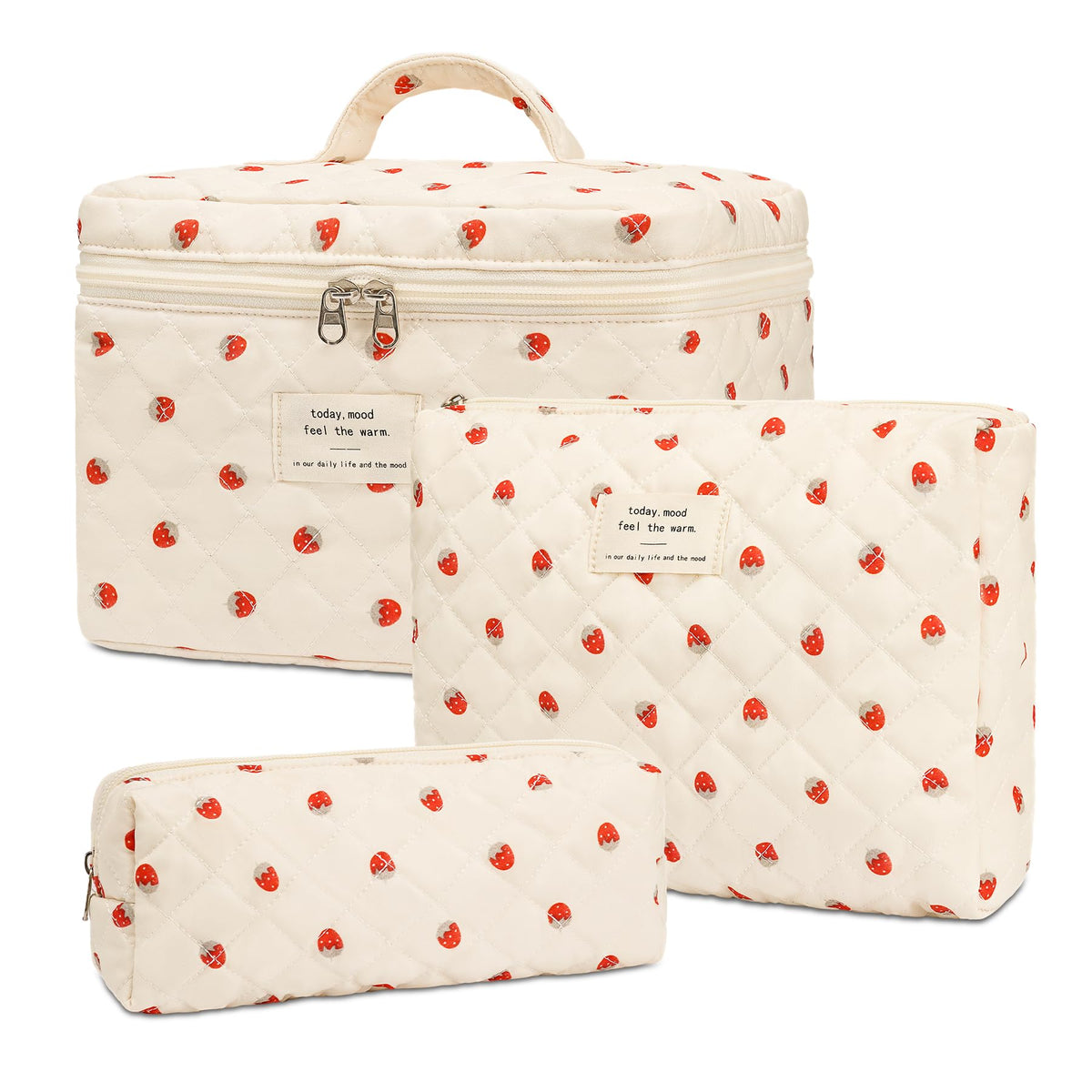 Trousse de maquillage fleurie honitty vue de face