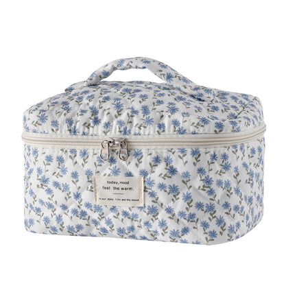 Trousse de maquillage fleurie uekeboag vue de face