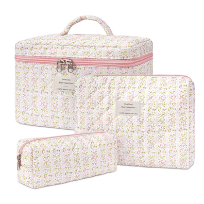 Trousse de maquillage florale honitty vue de face