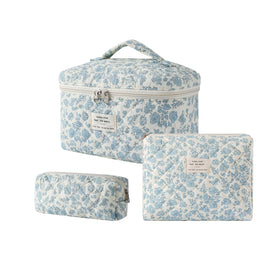 Trousse de maquillage florale uekeboag vue de face