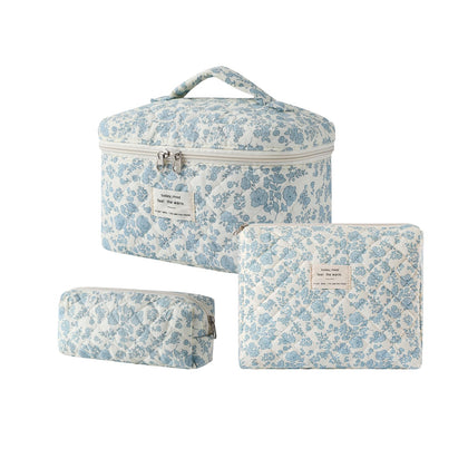 Trousse de maquillage florale uekeboag vue de face