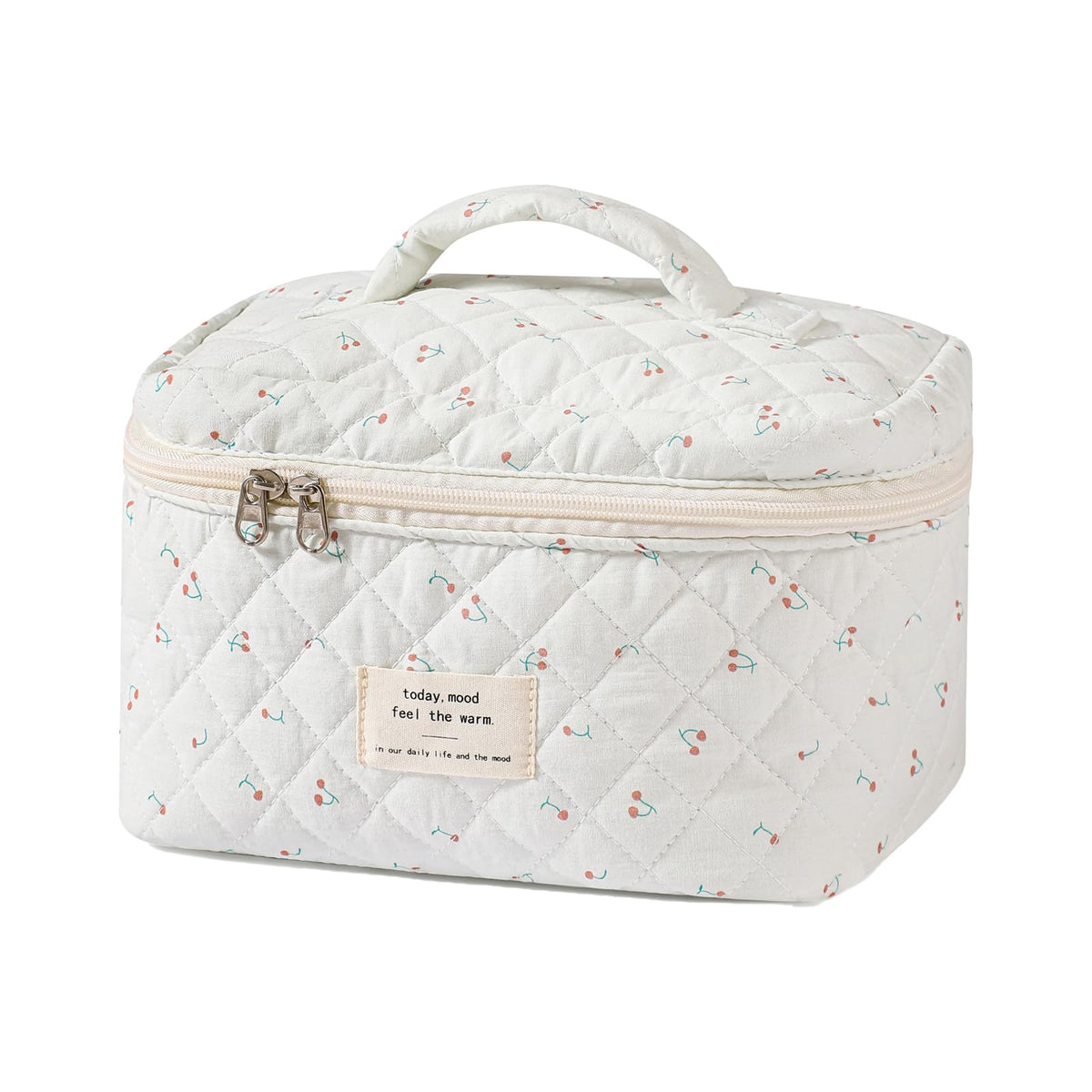 Trousse de maquillage florale uekeboag vue de face